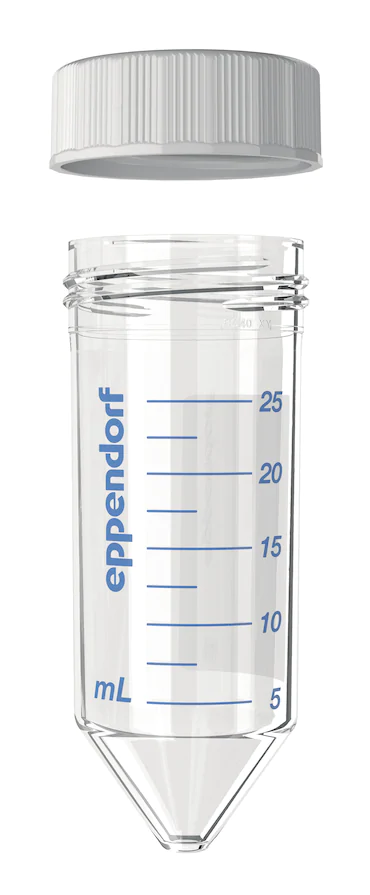 艾本德Eppendorf Conical Tubes 25 mL 帶螺旋蓋, 25 mL, 啟動套裝，4  個單離心管架，6  個轉(zhuǎn)子適配器，轉(zhuǎn)子孔可容納 50  mL 錐形管, PCR 潔凈級, 無